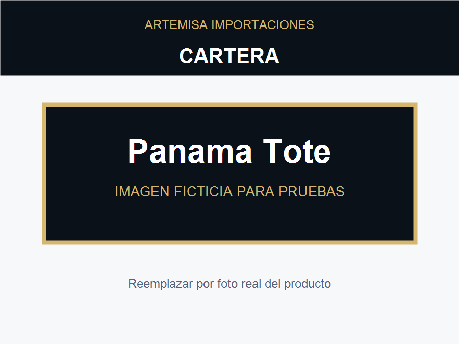 Cartera Panama Tote Negra